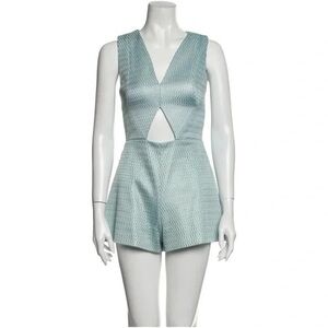 Alexis Light Blue Textured Romper